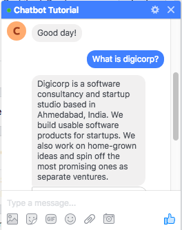 Building Facebook Messenger Chatbot Step 11- Digicorp