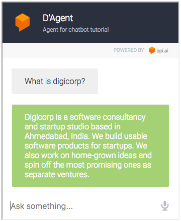 Building Web App Chatbot Step 3- Digicorp
